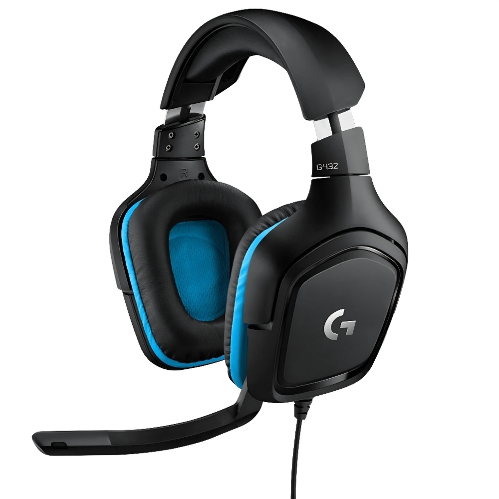 Logitech G432 Wired Gaming Headset, 7.1 Surround Sound, DTS Headphone W/O Box